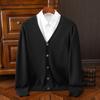 Spring  Autumn Sweater Men's Clothing V-Neck Cardigan Knit Loose Tops Jersey  Pull  Wool Coat