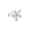 Korean Bling Crystal Flower Ear Clips Without Piercing Earrings for Women Fashion Butterfly Ear Cuff Wedding Party Jewelry