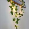 Gesimuleerde plantengordijn lichtsnoer Fairy Fairy Fairy Koperdraadlamp Buitenmuurdecoratie lichtsnoer Binnen kunstmatige groene plantendecoratie