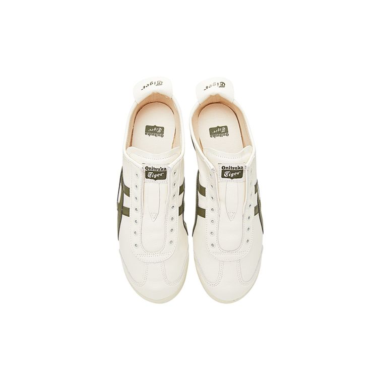 ONITSUKA TIGER Pantofi de sport unisex Mexico 66, alb, verde măsline, slip-on 1183B815-105