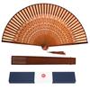 Folding Made In Japanese Comes with Bag and Gift Silk Short Heat Fireworks Japanese Summer Kabuki Gift [Ganve] Men's Fan, Japan, Durable, Popular,