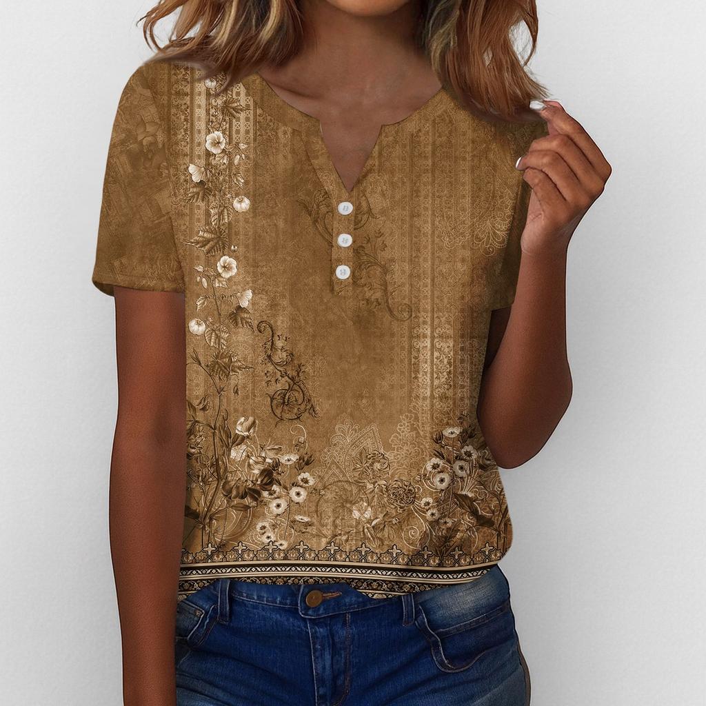 Summer Tops For Women Button Down Blouses For Women Dressy Casual V Neck T Shirts