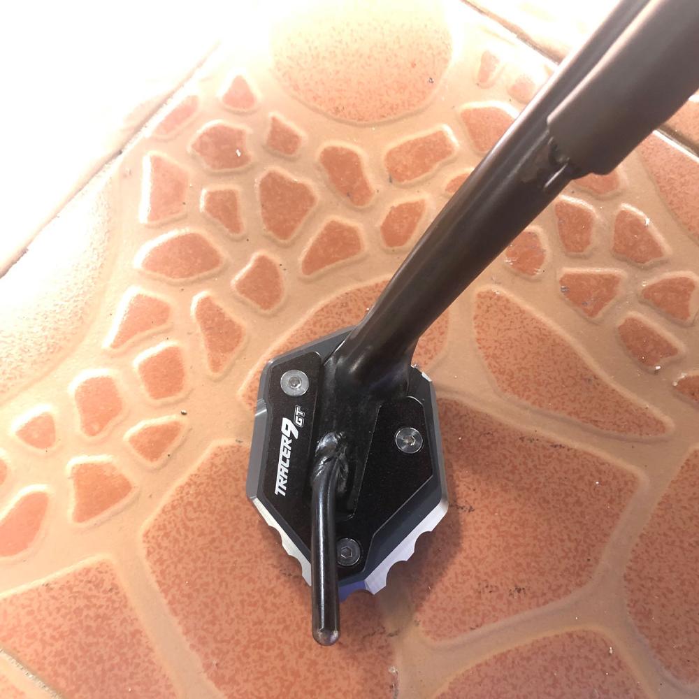For Yamaha TRACER9 TRACER 9 GT 9GT Motorcycle Foot Side Stand Extension Pad Kickstand Plate tracer9gt Tire Valve