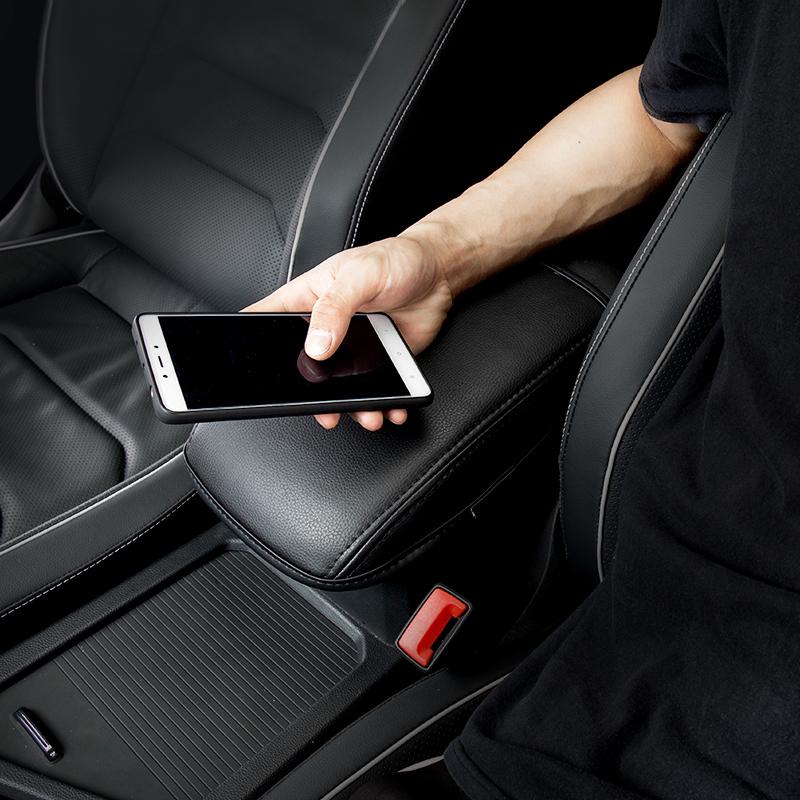 Car Accessories For Volkswagen VW Tiguan MK2 2016 2017 2018 2019 2020 2021 2022 2023 PU Armrest Console Cover Cushion Box Case
