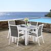 Salón de jardín Conjunto Modulo T 4 / 8 + F 4 Vidrio Blanco Completo Wilsa Garden