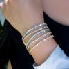 Single Row Diamond 3Mm Hip Hop Tennis Bracelet Full Diamond Design Super Flash Zircon Jewelry