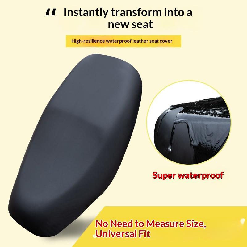Waterproof Motorcycle Seat Cover, Elastic Leather Scooter Seat Protector, Universal Motorbike Cushion Cover For Electric Bike