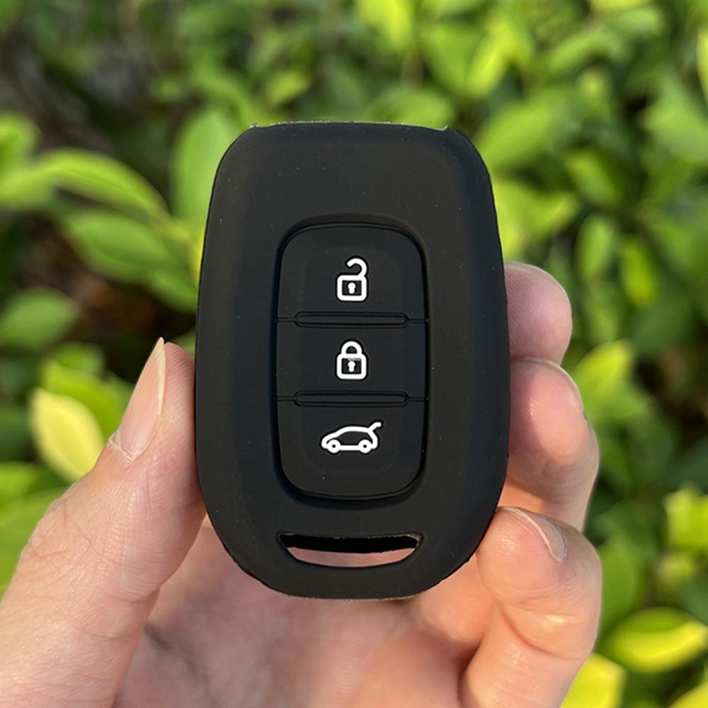 Silicone Car Key Case Cover For Dacia Logan 2021 For Renault TWingo 3 Duster Captur Logan Laguna Scenic Key Cover Remote Shell