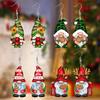 4-Piece Christmas Gnome Acrylic Earrings Set - Holiday Fashion Accessories with Cartoon Characters