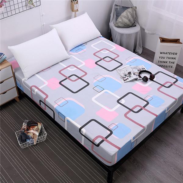 Printing Fitted Sheet For Bed Waterproof Bedcover Mattress Protector with Elastic Band Bed Sheet Bedspread Bed Linens No Pillowcases