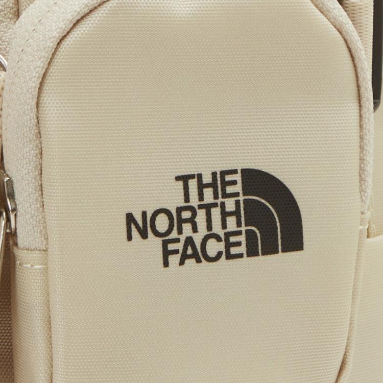 The North Face Sports Leisure Logo Zipper Adjustable Shoulder Strap Nylon Backpack Unisex Backpack Beige NM2DP03K