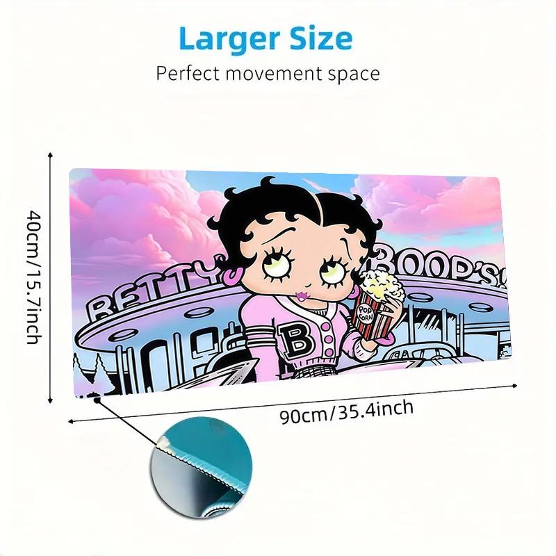 Betty Boop2 Print  Cushion Non-slip Laptop Tablet Big Mousepad XXL Mat Mini PC Playmat With Lock edge