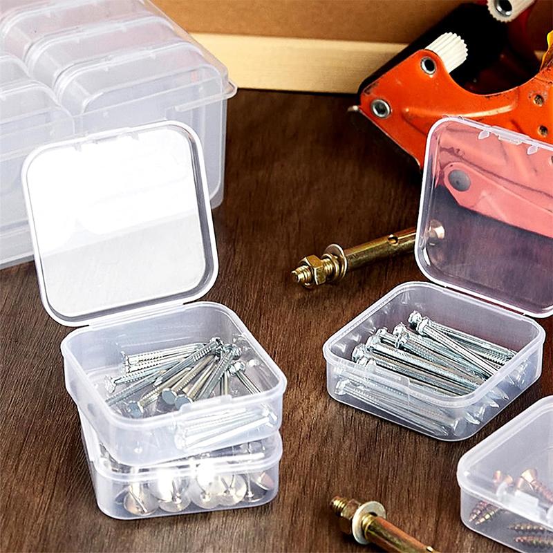 Pp Storage Box Mini Transparent Plastic Case Container Square Rectangle Packaging Box For Jewellry Beads Small Items