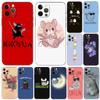 Schattige Cartoon Chinchilla telefoonhoesje voor iphone 5 5s 2020se 6 6s 7 8 plus x 10 XR XS 11 12 13 mini pro MAX zwarte tpu achterkant