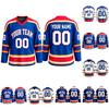 Customizable Hockey Jersey Personalized Team Name Number Long Sleeve V Neck Sportswear for Adults and Youth Suitable for Game Practice
