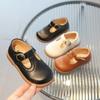 Printemps Automne Enfant T-bar Chaussures en Cuir Fille Chaussure de Princesse Chaussure Simple Garçon Britannique Chaussures Mary Jane Respirantes Chaussures Enfant Collégien
