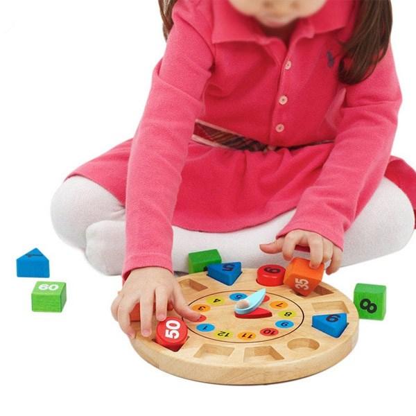 Todoribro Wood Tree Figures Clock, 1, Koreas bestes Kleinkindpuzzle