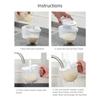 Rice Washer Cleaner Plastic Grains Rice Washing Bowl Vegetable Fruit Pastas Strainer Kitchen Small Colander with Handle