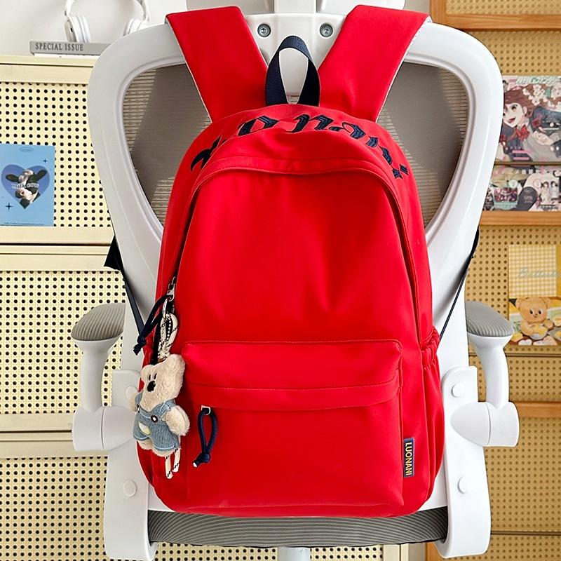 Schoolbag new Japanese ins high value letter backpack women's leisure simple large capacity fresh junior high school student schoolbag