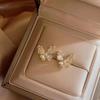 Sterling Silver Butterfly Stud Earrings with Mother-of-Pearl - Elegant and Unique Design