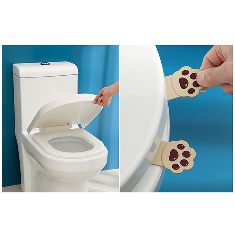 2/4Pcs Cute Cartoon Toilet Handle, Creative Cat Claw Lid Remover, Plastic Convenient Flip Lid Remover