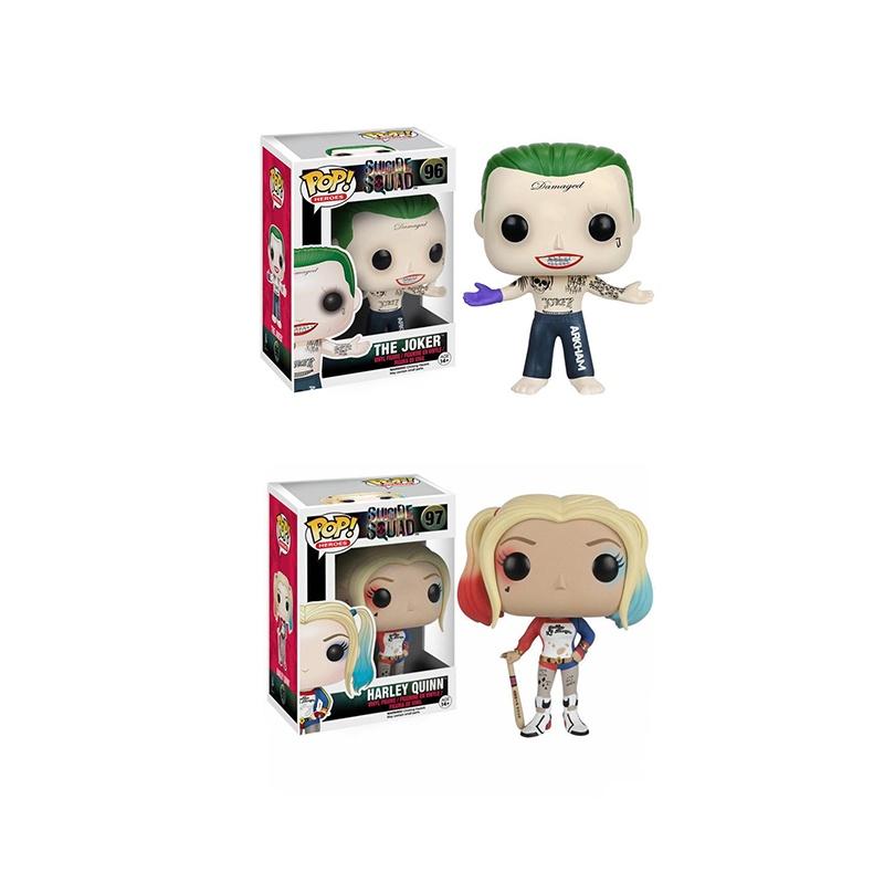 Premium Suicide Squad Joker And Harley Quinn Pop Action Figure Model Toys Collection