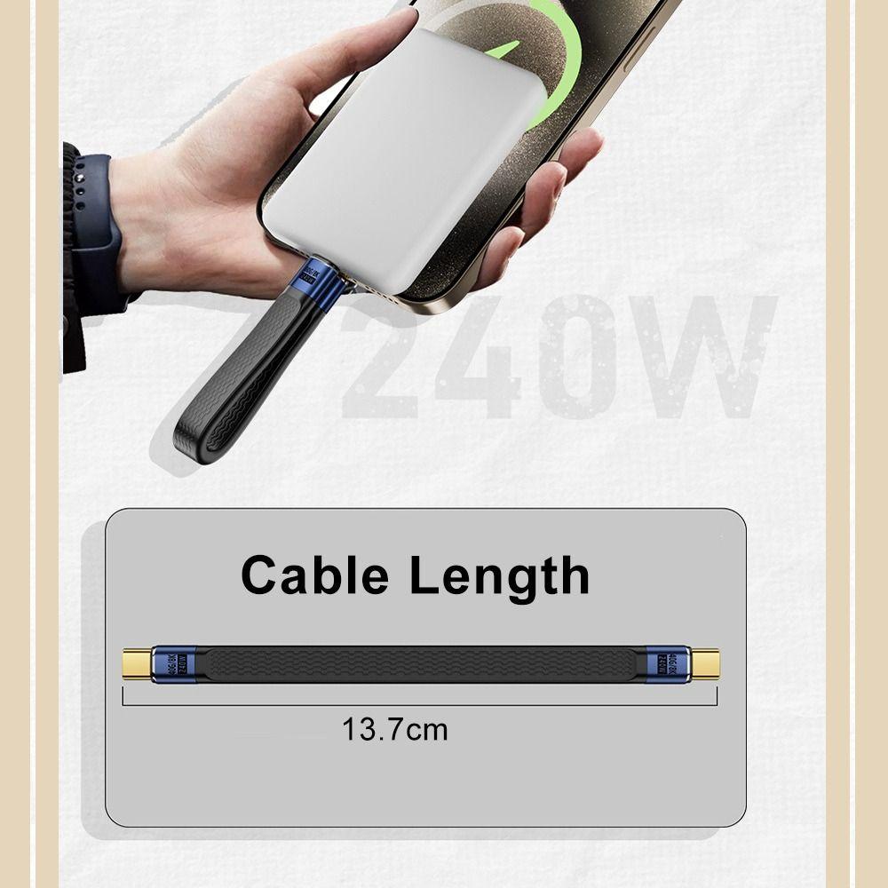 Universal 40Gbps USB4 Type-C Cable PD 240W Short USB-C Data Cable E-marker Chip Flexible Soft Board Wire Video Output