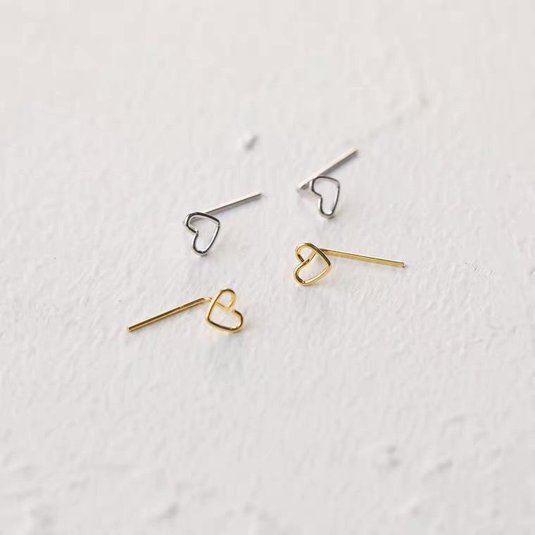 Earrings for Women, Hollowed-out Love Ear Sticks, Simple Ear Sticks, Small Ear Sticks, Ear Piercings, Earrings for Girlfriends