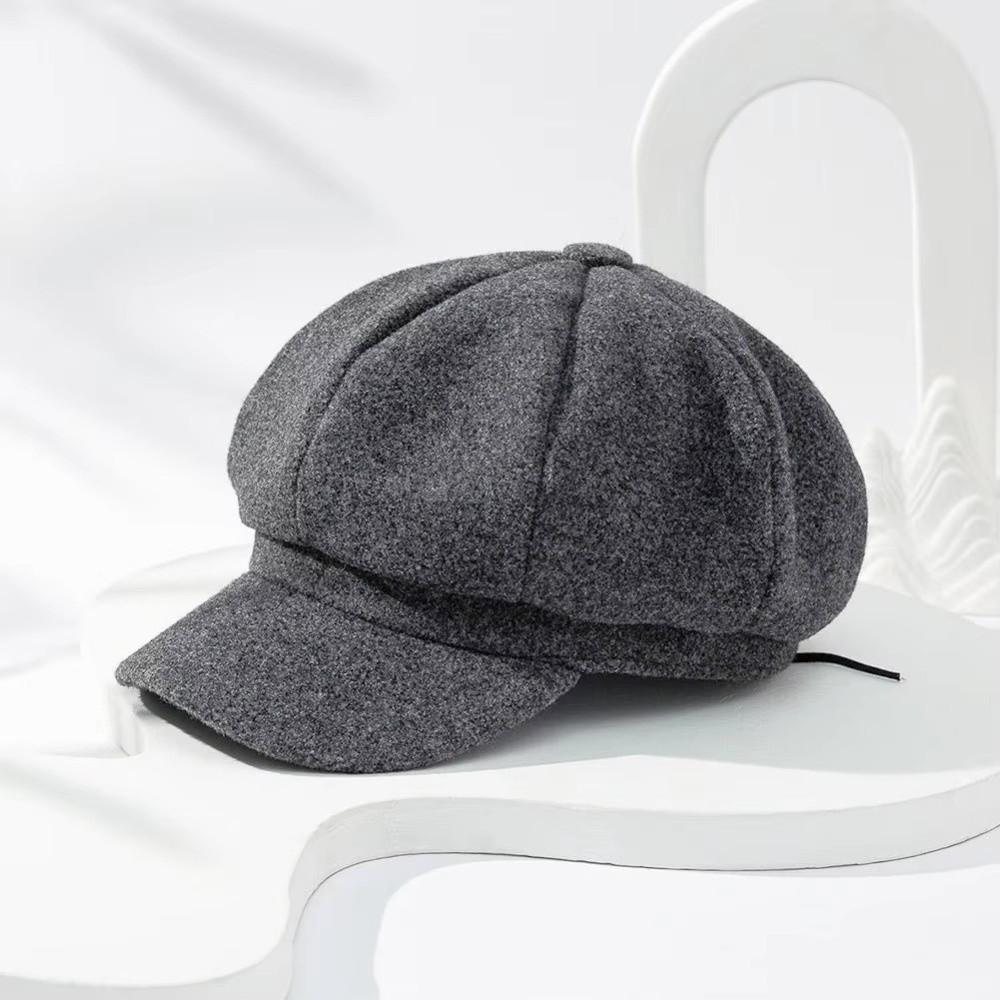 Enfärgad Newsboy-hatt Vindtät Målarkeps Mode Baskerhatt Höst Vinter
