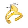 Stainless Steel Heart Geometric Hydraulic Ring for Women