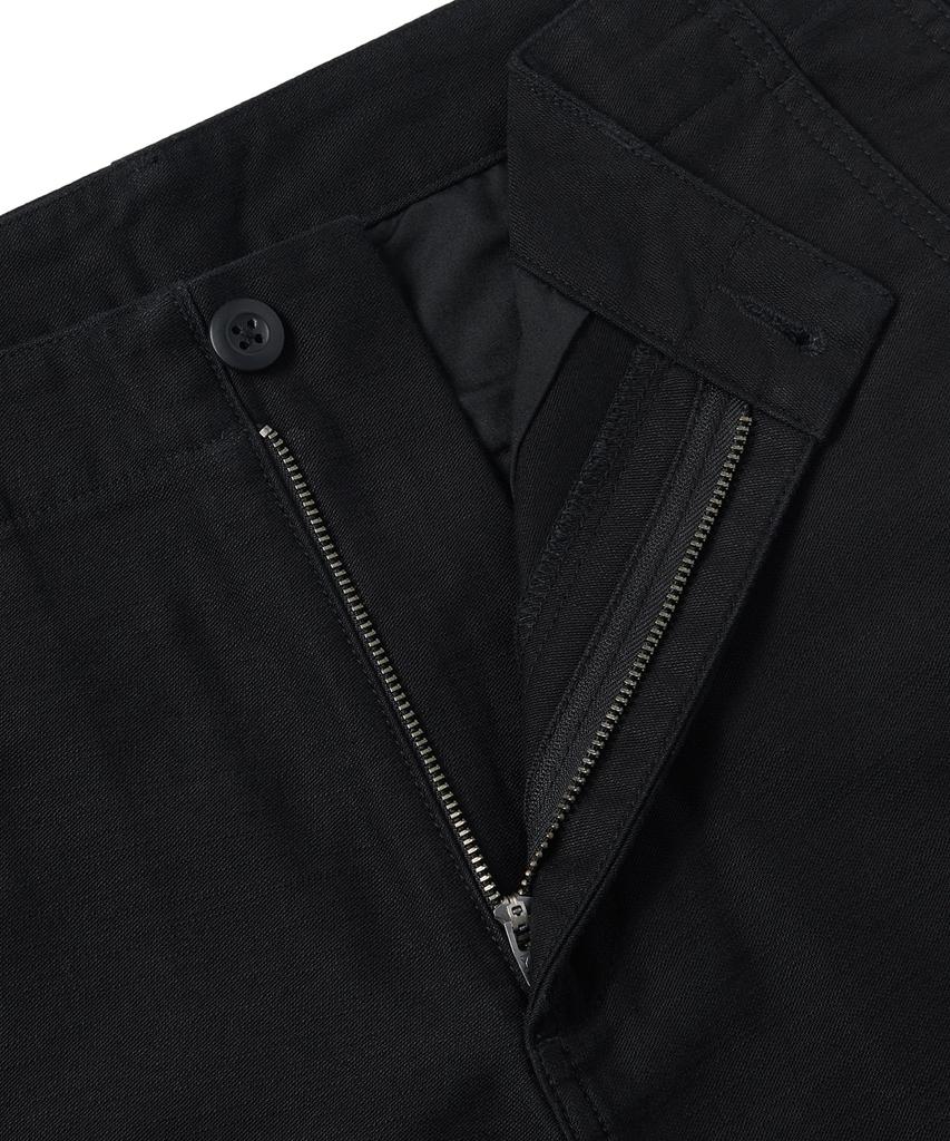 Musinsa Standard Back Satin Wide Officer Pants [Black]