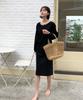 Ppaeppae Button-Detail Shirred Puff Long Dress