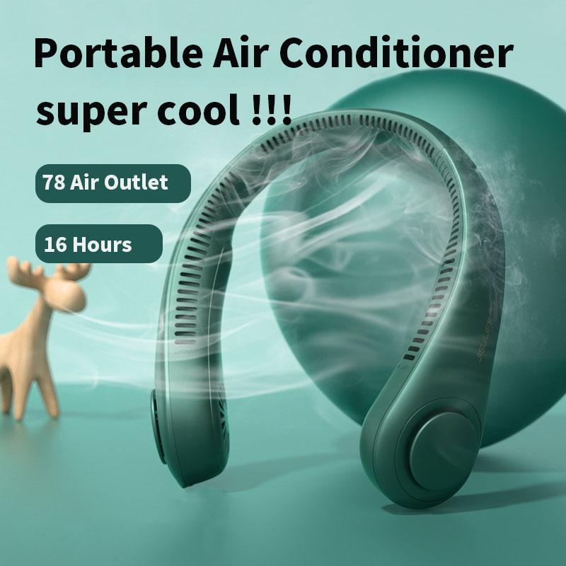 Mini Neck  Rechargeable Usb Neck Fan 4000mAh Battery Operated Headphone Design Fan USB Fan Rechargeable Fan