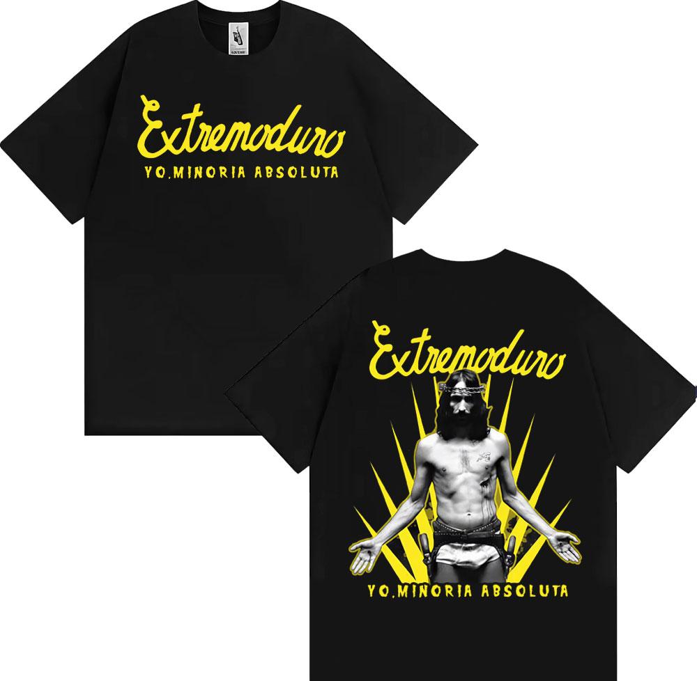 2025 Summer Rock Band EXTREMODURO Tour Cover Tshirt Mens Fashion Retro Cotton Shortsleeved Tshirt Popular Loose Tshirt