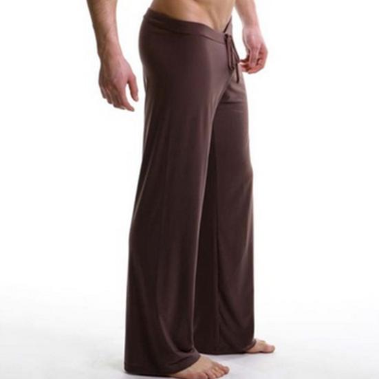 Mannen Yoga Broek Lage Taille Trekkoord Rechte Losse Dunne Sport Comfortabele Elastische Taille Plus Size Heren Sportbroeken Herenkleding