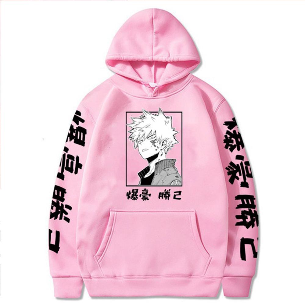 My Hero Academia Katsuki Bakugo Felpe con cappuccio Felpa Abbigliamento unisex Anime giapponesi Boku No Hero Academia Bakugou Katsuki Uomo Donna Felpa con cappuccio