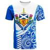 Scotland Coat Of Arms 3D Print Football Men T-shirt Round Neck Short Sleeve T Shirts Summer Sport Gym Fashion Trend Mens Tee Top