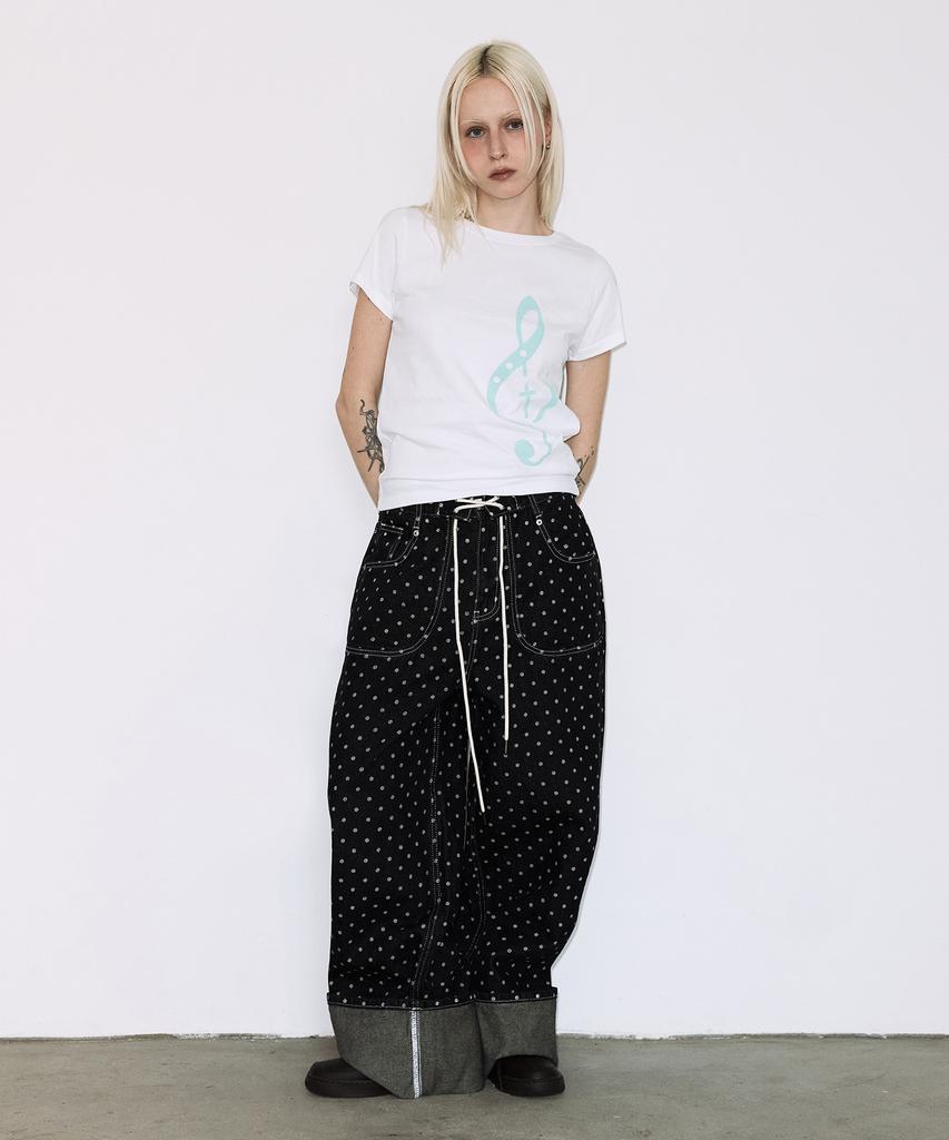 FANCY CLUB Clef Symbol Tee (White) F26Qb143