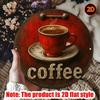 Vintage Coffee Tin Sign D Flat Metal Wall Art Retro Steaming Cup Decor for Home Cafe Kitchen Bar Cm