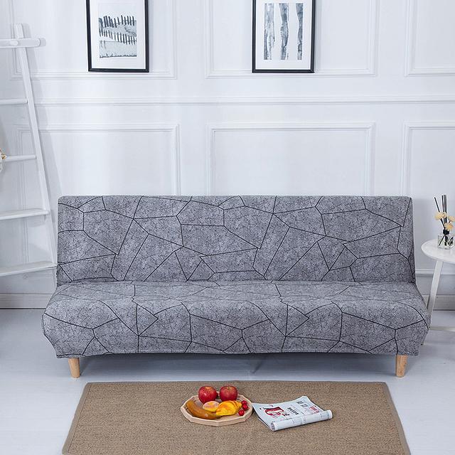 Folding Sofa Bed Cover Used For Living Room Armless Living Sofa Cover Sets Elastic Spandex Material Soft Slipcovers
