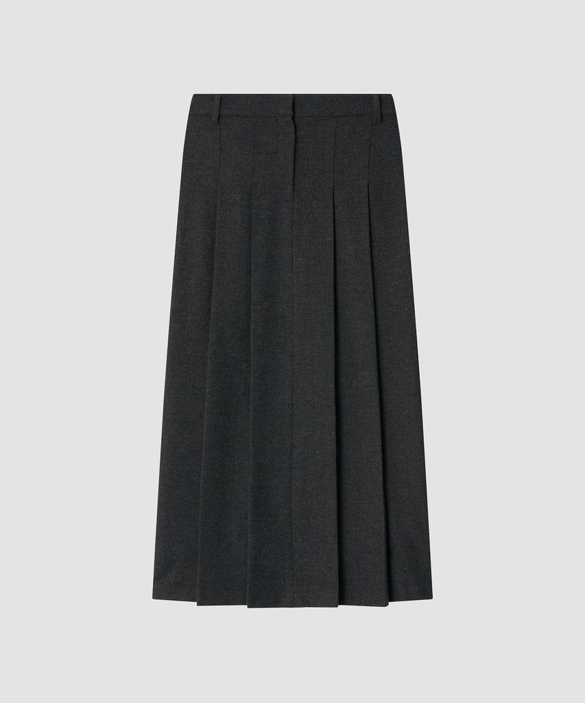 Deolil Ever Pleats Wool Skirt_Gray