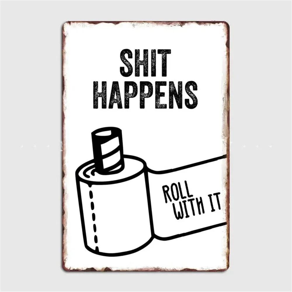 Funny Toilet Metal Painting Tin Sign Retro Picture Vintage Corrosion Plaque Board Man Cave Cafe Bar Cinema Bathroom Wall Decor
