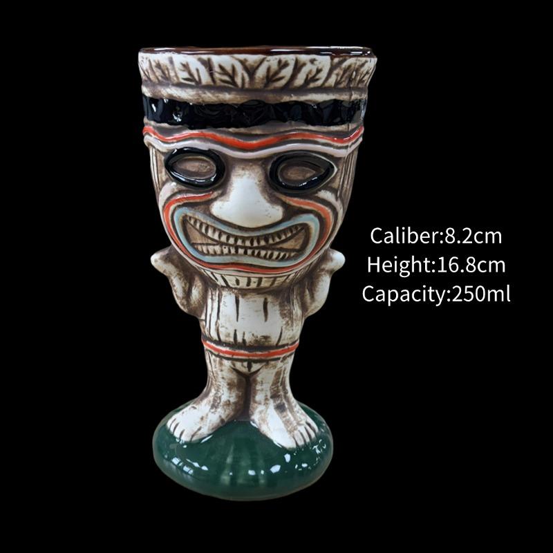 Hawaii Ceramic Tiki Mug Creative Porcelain Beer Wine Mug Party Cocktail Glass Cup Bar Tool