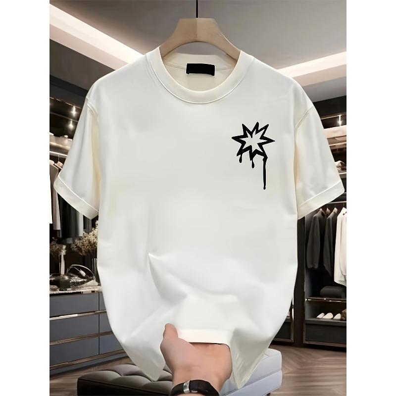 Europese maten Trendy Merk Bedrukt T-shirt met Korte Mouwen Heren Zomer Nieuw Grote Maten Veelzijdig Casual Top