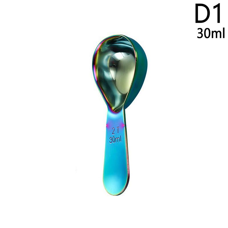 Lingurita de cafea din otel inoxidabil si lingura de masurat ustensile de cafea cu lingura de masurare gradata Lingura ergonomica precisa