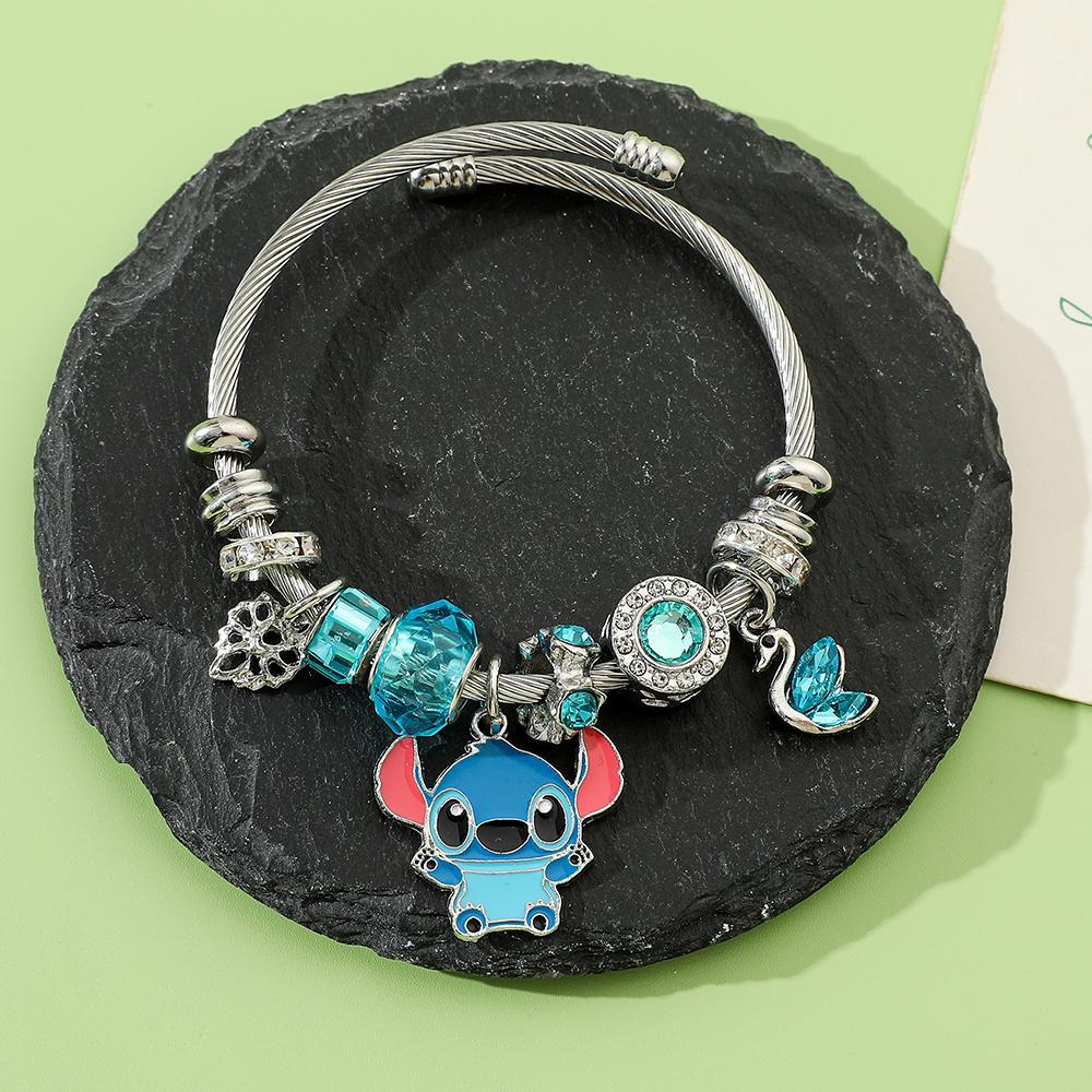-Lilo & Stitch Bracelet Anime Wristband, Cartoon Accessories for Kids, Birthday Gift, Toy for Boys and Girls, 7Styles