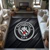 Manchester City Printed Flannel Area Rug Non Slip Soft Polyester Floor Carpet Indoor Decor Mat for Bedroom Living Room Sofa
