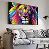 Affiches et imprimés d'art de Lion aquarelle, toile d'animaux abstraits, peintures murales, images Cuadros pour décoration de salon et de maison