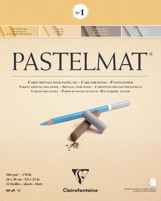 Blok pastelowy Clairefontaine 24x30cm 12 sztuk papier pastelowy ołówek kredka Clairefontaine cf96017 nr 1 360 g/m² Bezkwasowy bezkwasowy