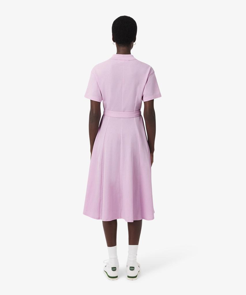 Lacoste Women'S Fit-And-Flare Belted Polo Dress Ef9621-56G Z4H